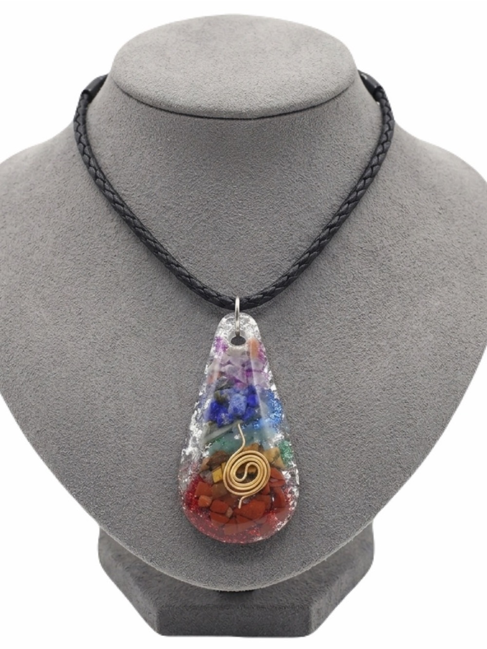 New Handmade Resin 7 Energy Chakra Bohemian Pendant Necklace